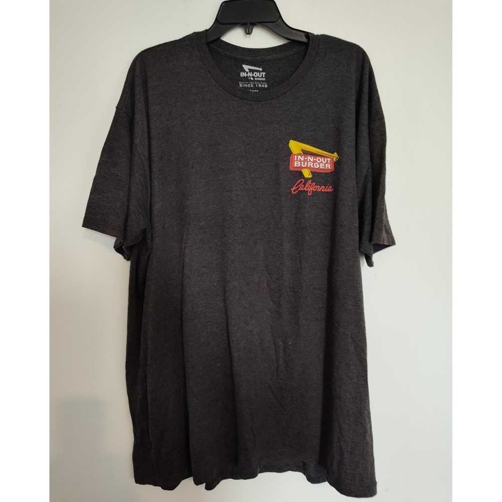In-N-Out Burger California T-Shirt Mens XXXL Charcoal Grey Sean Ellingson 2015